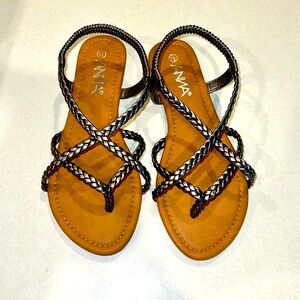 ANNA Razzi Women's Braided Strappy Flat Sandals (Size 7.5) - NWOT